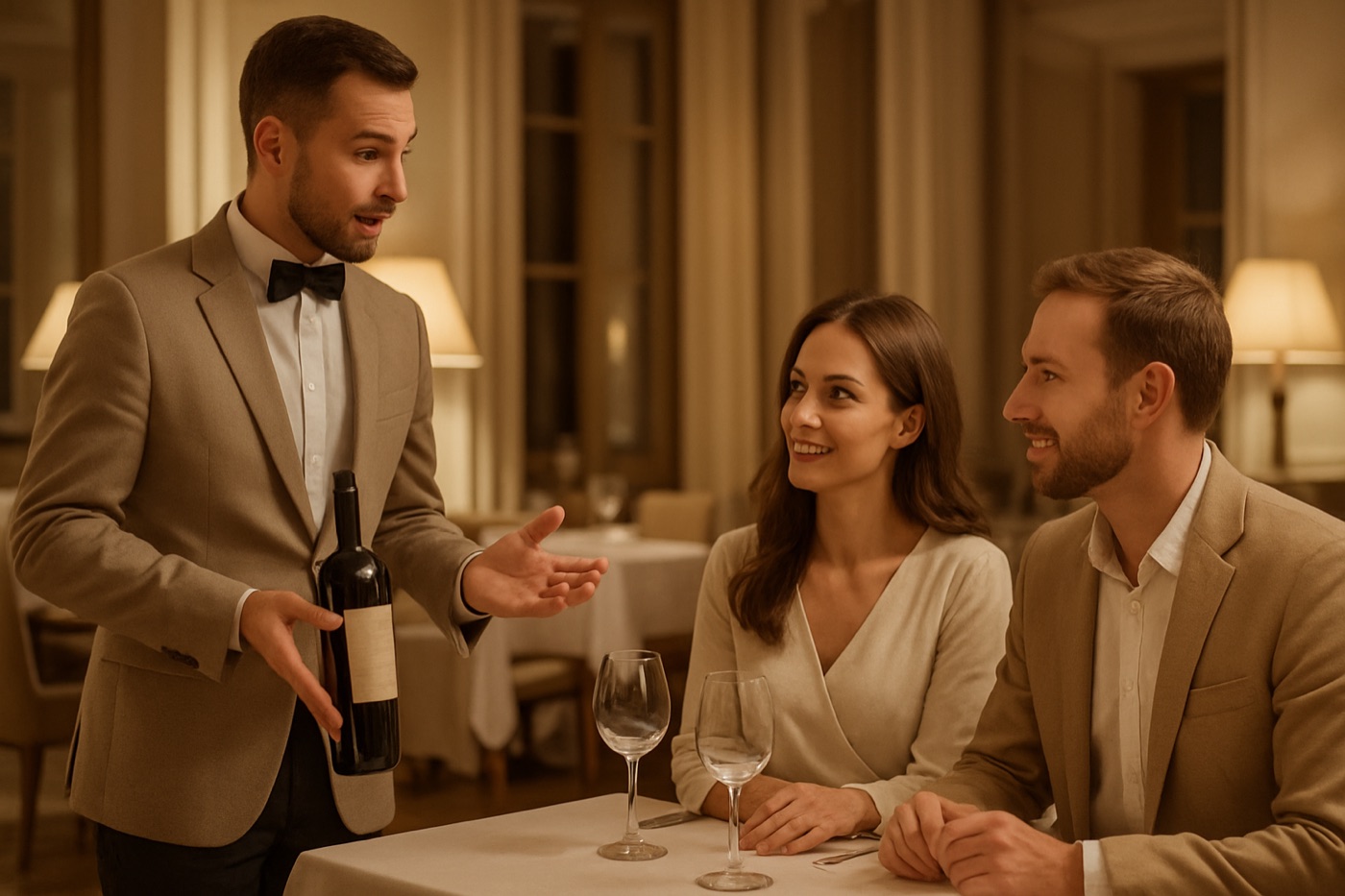 Sommelier empfiehlt einen Wein aus eigener Erfahrung